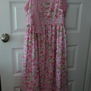 Blu Pepper Pink Floral Lace Dress